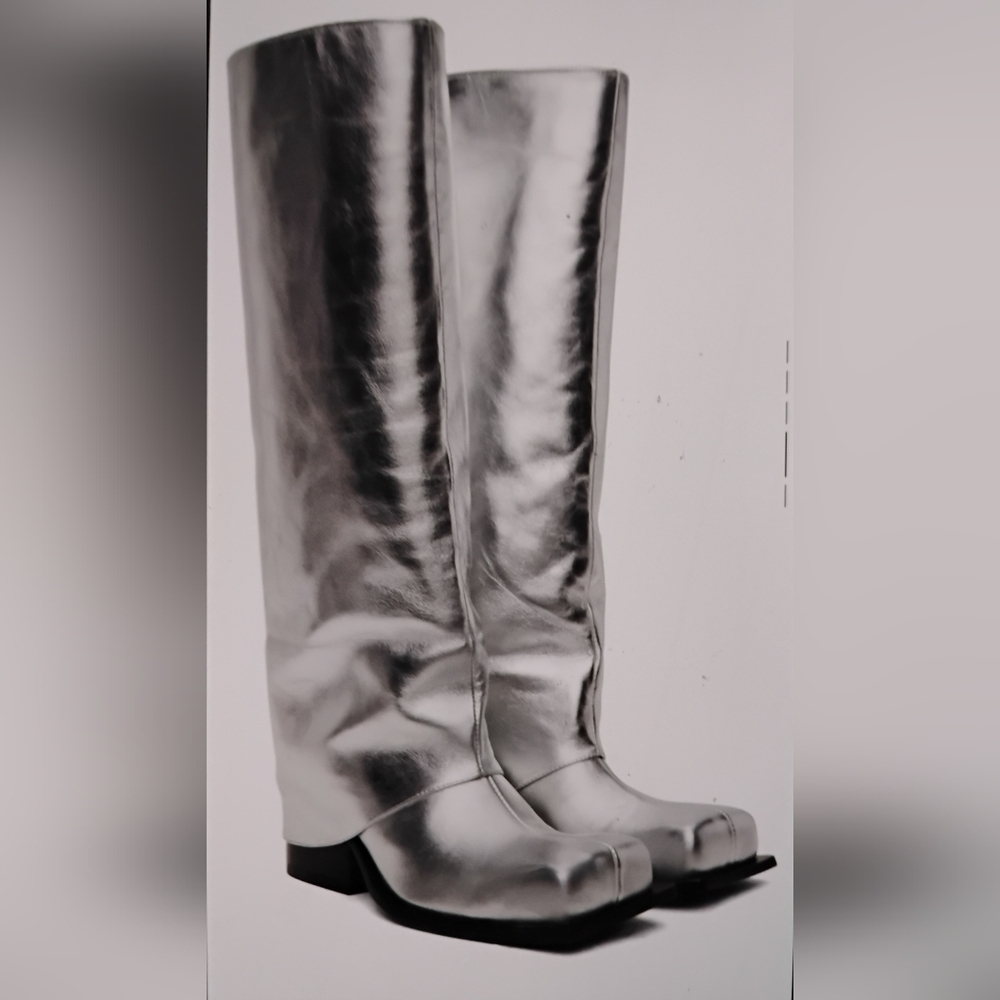 Extremely Rare Sliver Fidan Novruzova Boots NO LONGER IN STORES OR WEBSITE